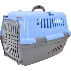 Переноска для животных HOMEPET, голубая, 48х32х32 см