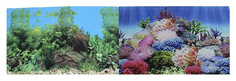 Фон для аквариума Prime Коралловый рай/Подводный пейзаж, винил, 100x50 см P.R.I.M.E.