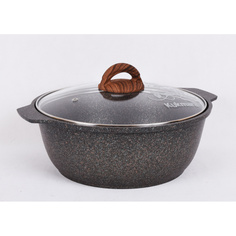 Кастрюля-жаровня антипригарная литая 4,0л Granit ultra original Kukmara
