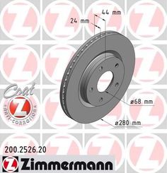 Тормозной диск ZIMMERMANN 200252620