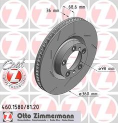 Тормозной диск ZIMMERMANN 460158020
