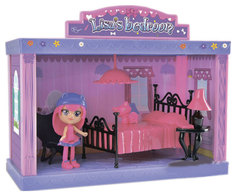 Игровой набор Дом-спальня с куколкой, ВОХ 28х23х5 см, арт.60213. Junfa Toys