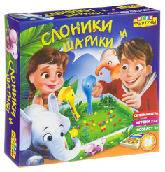 Настольная семейная игра "СЛОНИКИ И ШАРИКИ" Фортуна