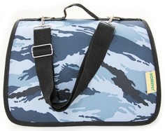 Сумка-переноска для животных HOMEPET №3, камуфляж серый, 43x26x27 см