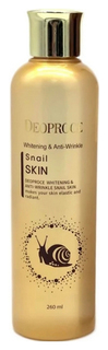 Флюид для лица Deoproce, с улиточным экстрактом, Whitening & Anti-Wrinkle Snail Skin 260мл