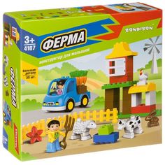 Конструктор Bondibon "Ферма", большие детали, 39 деталей