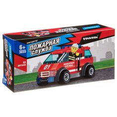 Конструктор Bondibon "Пожарная Служба. Машина", 83 детали