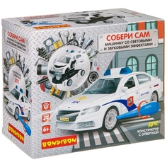 Конструктор с отверткой Bondibon, Собирай и Играй «ДПС», 37 дет., BOX 24x12x21