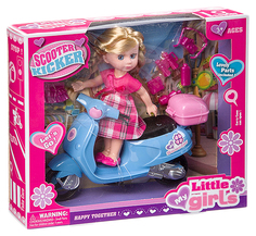 Набор игровой с куклой Scooter Kicker, BOX, 2 вида, арт.63011. Shenzhen Toys