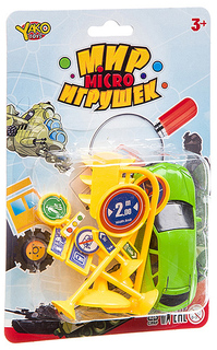 Игровой набор Yako Toys 7 Предметов Машинка С Дорожными Знаками Мир Micro Игрушек Ар