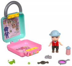 Набор игровой Bondibon куколка OLY в кепке/в шляпе и аксессуарами в чемоданчике
