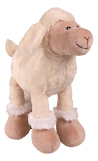 Мягкая игрушка для собак TRIXIE Овечка, бежевый, коричневый, черный, 30 см