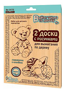 Набор для выжигания Десятое королевство Медвежонок И Слоник 2 Шт