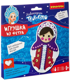 Набор для творчества BONDIBON. Ёлочная игрушка из фетра. Матрёшка.