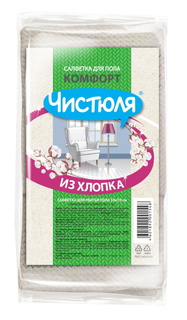 салфетки 500x600 мм, из для полов хлопчатобумажные, 1 шт Чистюля