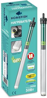 Обогреватель погружной для аквариума Home-Fish HT-2050, кварцевое стекло, 50 Вт
