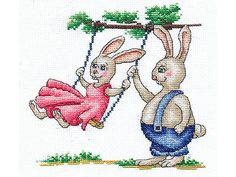 Набор для вышивания Сделай своими руками Зайки. Первое свидание