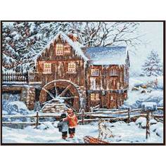Набор для вышивания Палитра Мельница в снегу136889