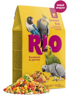 Корм Гурмэ для средних и крупных попугаев RIO, Gourmet 250 г