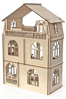 Конструктор-кукольный домик ХэппиДом Коттедж с мебелью Premium