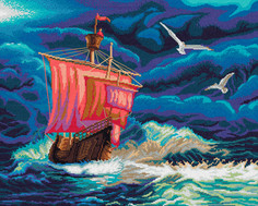 Набор для вышивания крестом Nitex "Сквозь бурю", 50x40 см, арт. 0281