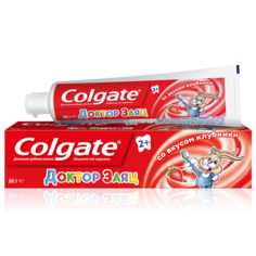 Детская зубная паста Colgate-Palmolive Доктор Заяц со вкусом клубники 50 мл.