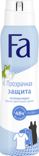 Аэрозоль дезодорант-антиперспирант Fa Прозрачная защита 48 ч, 150 мл