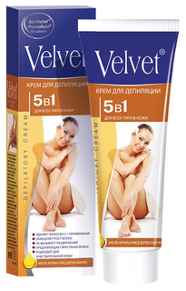 Крем для депиляции 5 в 1 Velvet для всех типов кожи 100 мл