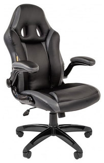 Игровое кресло CHAIRMAN game 15 00-07022780, серый/черный