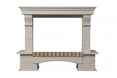 Портал из камня для камина Electrolux Forte Classic Белый/Белёный дуб