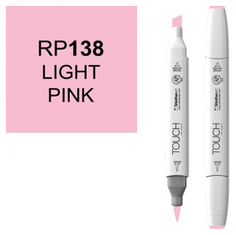 Маркер Touch Brush двухсторонний на спиртовой основе 138 Розовый светлый розовый