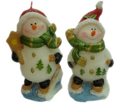 Свеча новогодняя Snowmen Е93228-GW 11 см в ассортименте