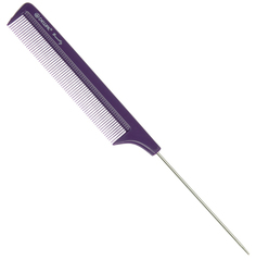 Расческа Dewal Beauty с металлическим хвостиком, фиолетовая, 22 см