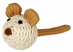 Игрушка для кошек TRIXIE Мышка сизаль, бежевый, 5 см