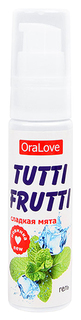 Съедобная гель-смазка TUTTI-FRUTTI для орального секса со вкусом сладкой мяты 30г Биоритм