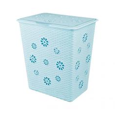 Корзина для белья Плетёнка 60л голубая М2255 Alternativa