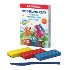 Классический пластилин ErichKrause Monsters 8 цветов со стеком 120г