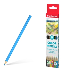 Цветные карандаши ErichKrause трехгранные 6 цветов
