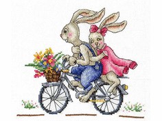 Набор для вышивания Сделай своими руками Зайки. С ветерком