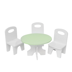 Набор мебели для кукол PAREMO PFD120-41 Классика стол + стулья, белый/салатовй