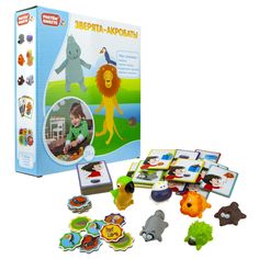 Настольная игра 1 TOY Т16217 Растем вместе Зверята-акробаты