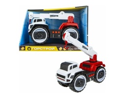 Машинка фрикционная 1 TOY Т16943 Горстрой Автокран, 20 см 1toy
