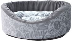 Лежак для животных Homepet, велюр ( серый), 49x43x17 см