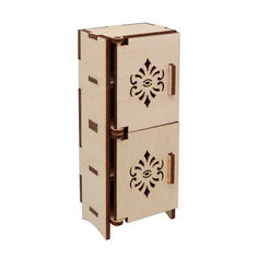 L-722 Деревянная заготовка Астра Кукольная мебель Шкаф-пенал, 5х3,5х13 см Astra