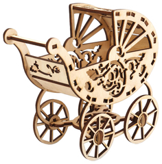 Сборная деревянная модель "Коляска для ребенка Барби" Теремок
