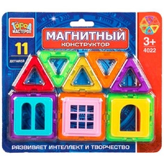 Город Мастеров Конструктор магнитный "Город мастеров" 11 деталей DT-4022-R