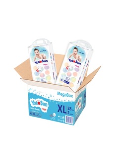 Подгузники-Трусики YokoSun XL (12-20 кг) 2x38 шт