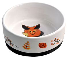 Одинарная миска для кошек и собак Triol, керамика, белый, 0.45 л
