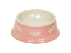 Одинарная миска для кошек Nobby, керамика, розовый, 0.14 л