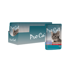 Влажный корм для кошек Pro Cat, индейка, 24шт, 100г